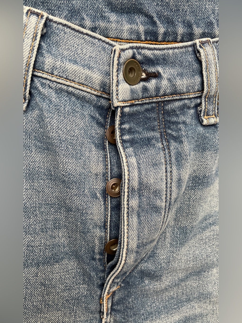 rag & bone size 34 fit2 slim Light Blue Distressed Jeans - Picture 2 of 8